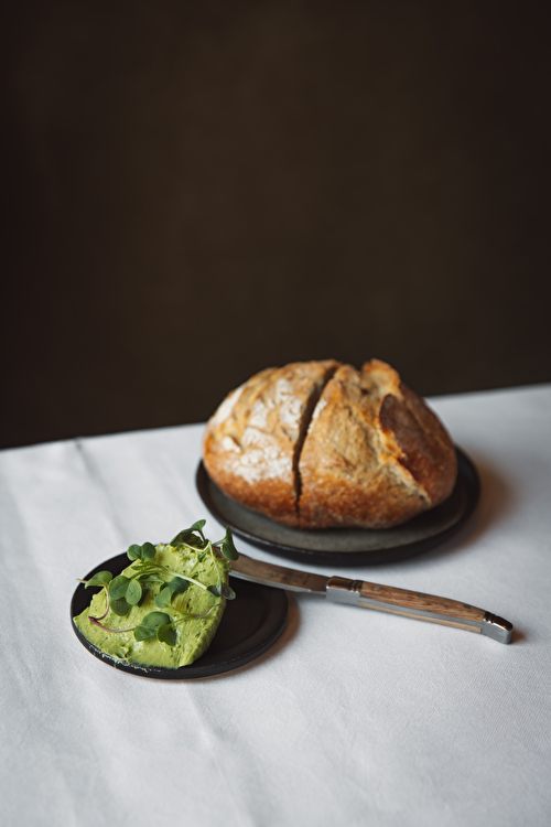Bread with herb butter