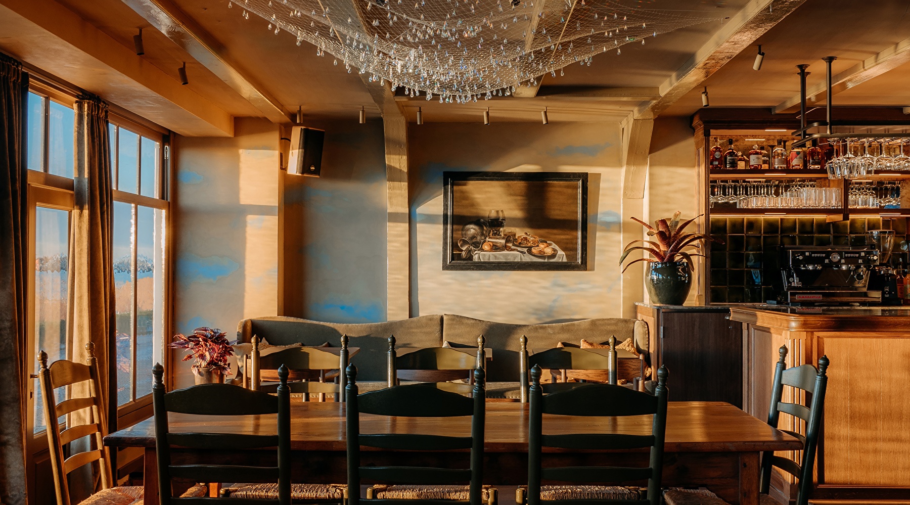 Interior of a restaurant